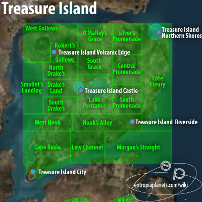 Treasure Island Overview Map